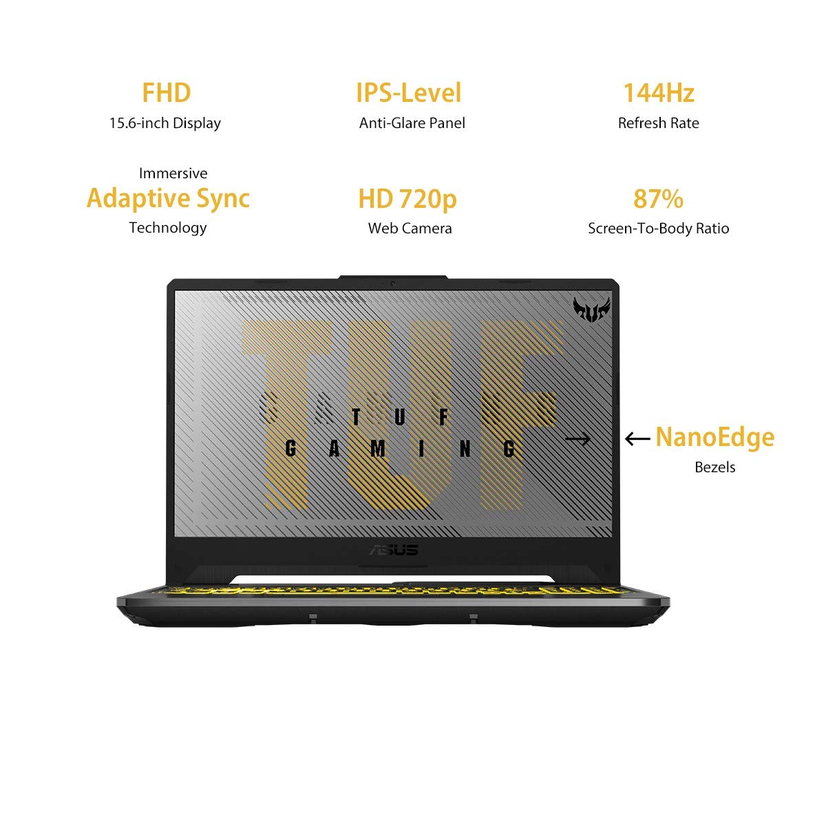 Asus TUF F15 Gaming CPU i5 10th 16GB Ram HDD 512 GBSSD Screen 15.6 inch IPS FHD Led OS Win 10  Graphic 4gb GTX 1650Ti Keyboard Backlit Yes Adapter OG Yes Bag No