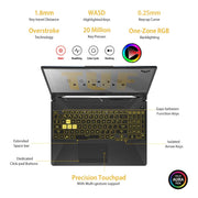 Asus TUF F15 Gaming CPU i5 10th 16GB Ram HDD 512 GBSSD Screen 15.6 inch IPS FHD Led OS Win 10  Graphic 4gb GTX 1650Ti Keyboard Backlit Yes Adapter OG Yes Bag No