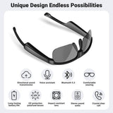 Wireless Bluetooth Smart Glasses – M6 Pro  Polarized Lenses | 8 Hrs Battery | Fast Charging Ideal for Car & Bike Use | Sleek Black Design 120mAh Battery | Wireless v5.3 | 10m Range